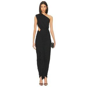 superdown Juliet Midi Dress in Black Small New Womens Long Jersey Cocktail